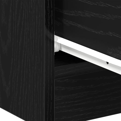 vidaXL Bedside Cabinet Black Oak 40x30x40 cm Engineered Wood