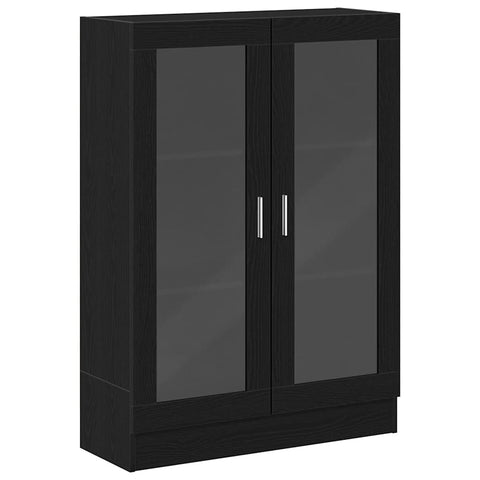 vidaXL Book Cabinet Black Oak 82.5x30.5x115 cm Engineered Wood