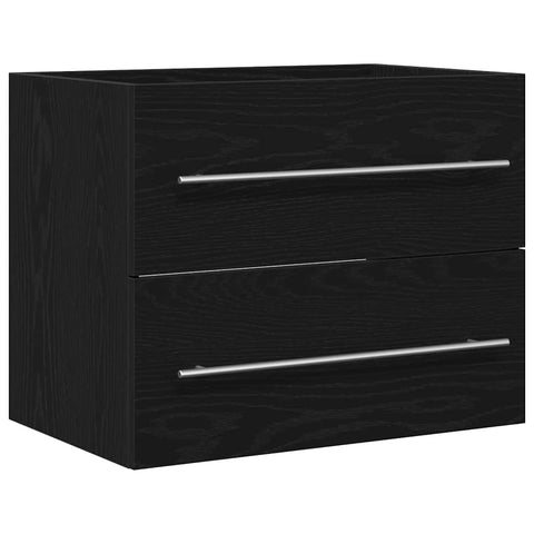vidaXL Bathroom Sink Cabinet Black Oak 60x38.5x48 cm Engineered Wood