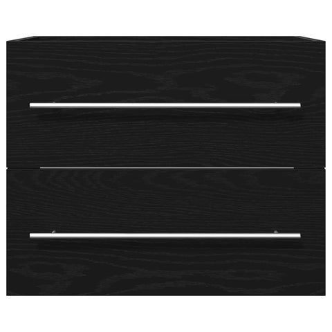 vidaXL Bathroom Sink Cabinet Black Oak 60x38.5x48 cm Engineered Wood