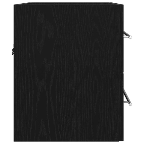 vidaXL Bathroom Sink Cabinet Black Oak 60x38.5x48 cm Engineered Wood