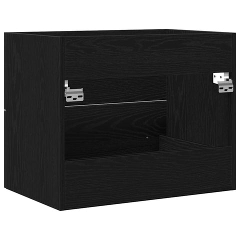 vidaXL Bathroom Sink Cabinet Black Oak 60x38.5x48 cm Engineered Wood