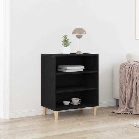 vidaXL Sideboard Black oak 57 x 35 x 70 cm Engineered Wood