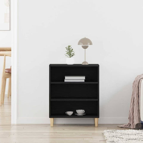 vidaXL Sideboard Black oak 57 x 35 x 70 cm Engineered Wood