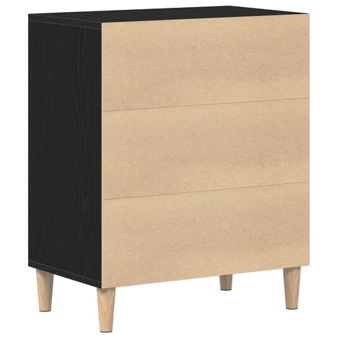vidaXL Sideboard Black oak 57 x 35 x 70 cm Engineered Wood