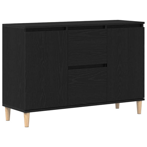 vidaXL Sideboard with Drawer Black 101 x 35 x 60 cm Engineered wood