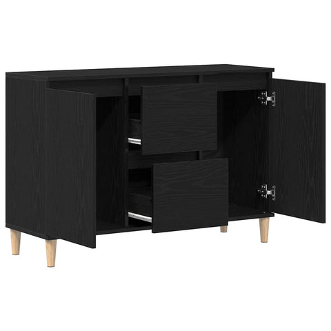vidaXL Sideboard with Drawer Black 101 x 35 x 60 cm Engineered wood