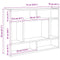 vidaXL Wall Shelf Black Oak 75x16x55 cm Engineered Wood
