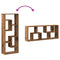 vidaXL Wall Shelf Old Wood 36x16x90 cm Engineered Wood
