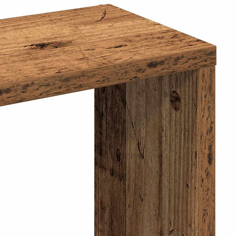 vidaXL Wall Shelf Old Wood 36x16x90 cm Engineered Wood