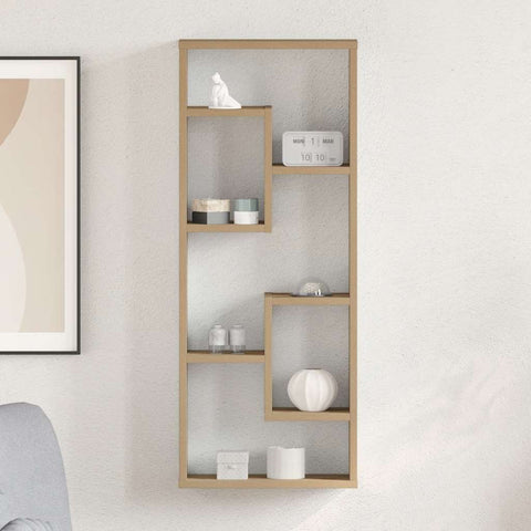 vidaXL Wall Shelf Artisan Oak 36x16x90 cm Engineered Wood