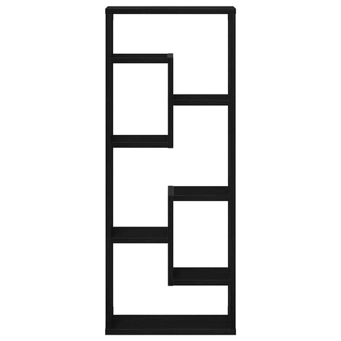 vidaXL Wall Shelf Black Oak 36x16x90 cm Engineered Wood