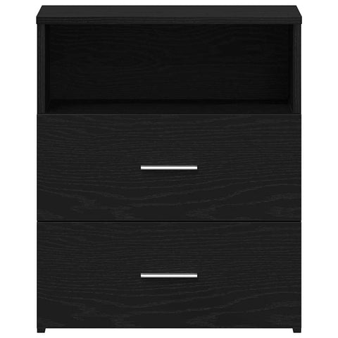 vidaXL Nightstand 2 pcs Black oak 50 x 32 x 60cm Engineered wood