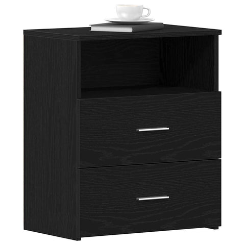 vidaXL Nightstand 2 pcs Black oak 50 x 32 x 60cm Engineered wood