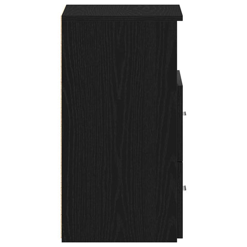 vidaXL Nightstand 2 pcs Black oak 50 x 32 x 60cm Engineered wood