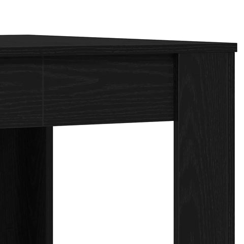 vidaXL Dining Table Black Oak 140 x 74.5 x 76 cm Poly Rattan