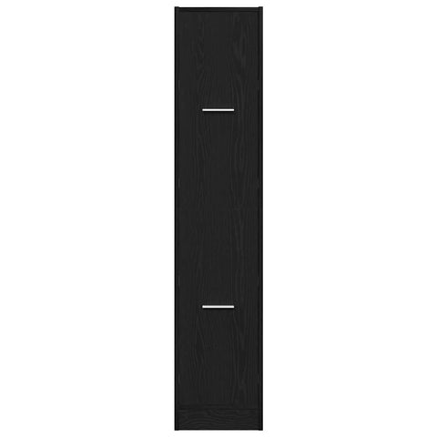 vidaXL Apothecary Cabinet Black Oak 30x41x144.5 cm Engineered Wood