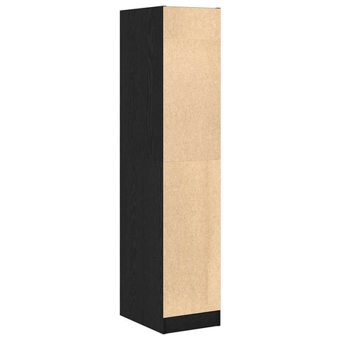 vidaXL Apothecary Cabinet Black Oak 30x41x144.5 cm Engineered Wood