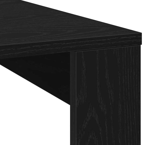 vidaXL Coffee Table Black oak 100 x 100 x 35 cm Engineered wood