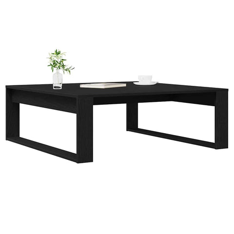 vidaXL Coffee Table Black oak 100 x 100 x 35 cm Engineered wood
