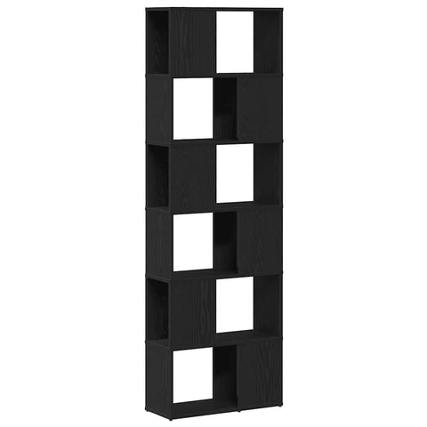 vidaXL Book Cabinet/Room Divider Black Oak 60x24x186 cm