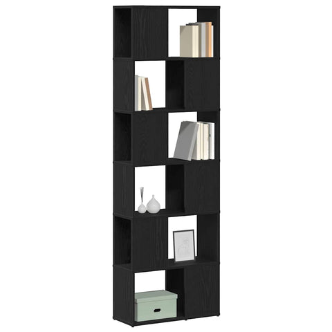 vidaXL Book Cabinet/Room Divider Black Oak 60x24x186 cm