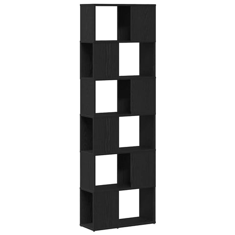 vidaXL Book Cabinet/Room Divider Black Oak 60x24x186 cm