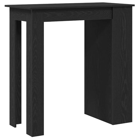 vidaXL Bar Table with Storage Rack Black Oak 102x50x103.5 cm