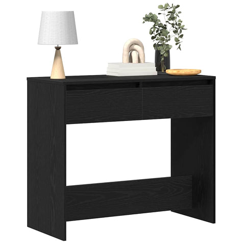 vidaXL Console Table Black Oak 89x41x76.5 cm Engineered Wood