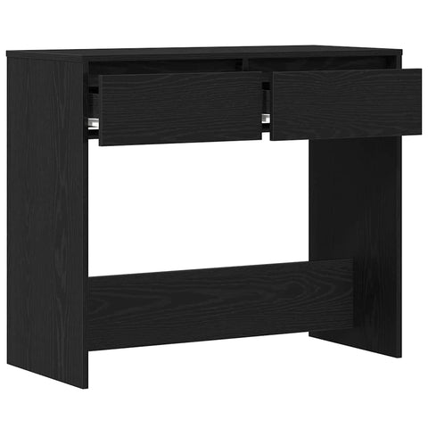 vidaXL Console Table Black Oak 89x41x76.5 cm Engineered Wood