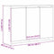 vidaXL Sideboard Black 102 x 33 x 75 cm Engineered wood