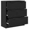 vidaXL Sideboard with Drawer Black 60 x 30 x 70 cm Engineered wood