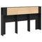 vidaXL Headboard Cabinet with Storage Black oak 180 x 18.5 x 102.5 cm