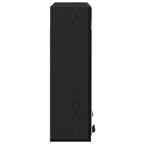vidaXL Bathroom Mirror Cabinet with Shelf Black oak 64 x 20 x 67 cm