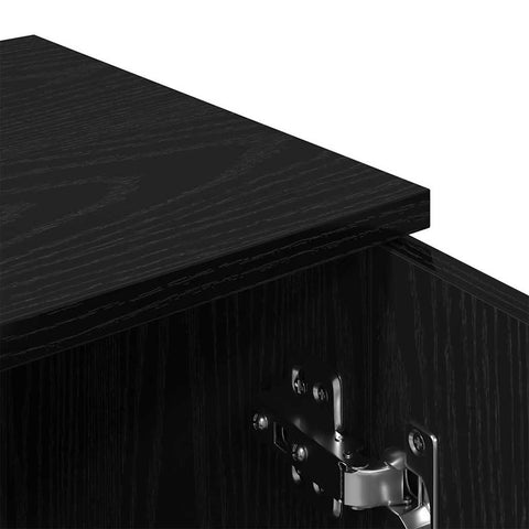 vidaXL Sideboard Black oak 30 x 30 x 70 cm Engineered Wood