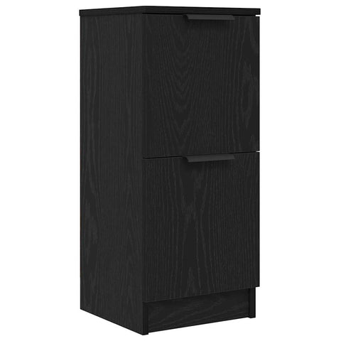 vidaXL Sideboard Black oak 30 x 30 x 70 cm Engineered Wood
