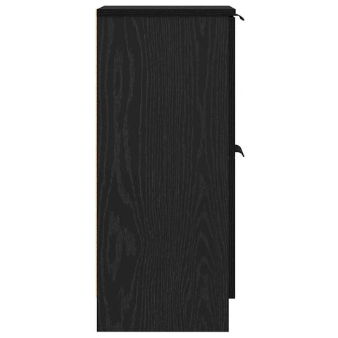 vidaXL Sideboard Black oak 30 x 30 x 70 cm Engineered Wood