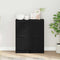 vidaXL Sideboard 2 pcs Black oak 30 x 30 x 70 cm Engineered Wood