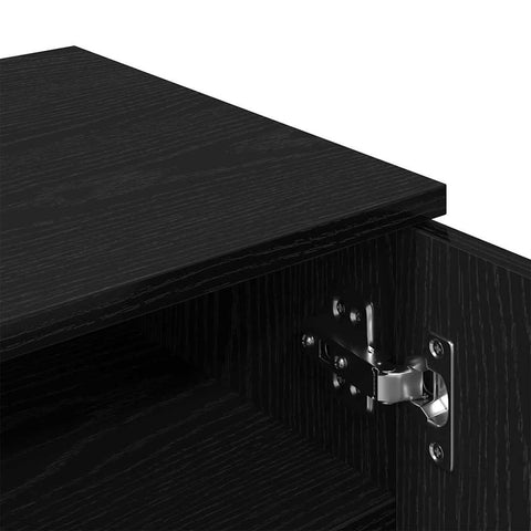 vidaXL Shoe Cabinet Black oak 59 x 35 x 100 cm Engineered Wood