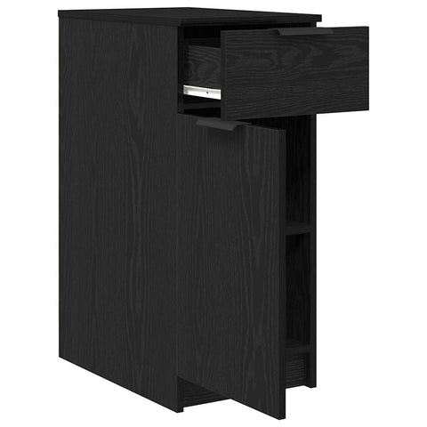 vidaXL Desk Cabinet Black oak 33 x 50 x 75 cm Engineered Wood