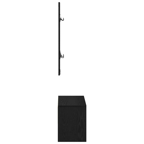 vidaXL Hallway Furniture Set 4 pcs Black oak 80 x 30.5 x 40 cm
