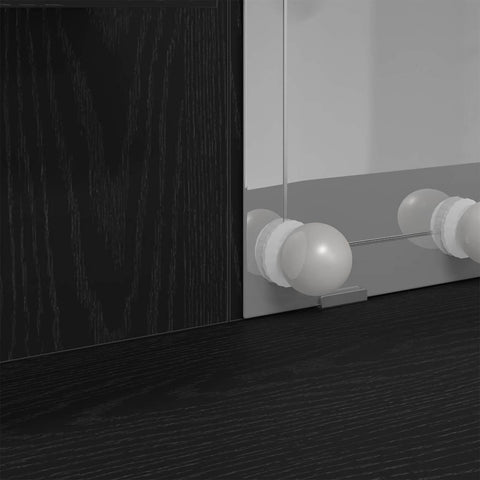 vidaXL Dressing Table Black oak 96 x 40 x 142 cm Engineered Wood