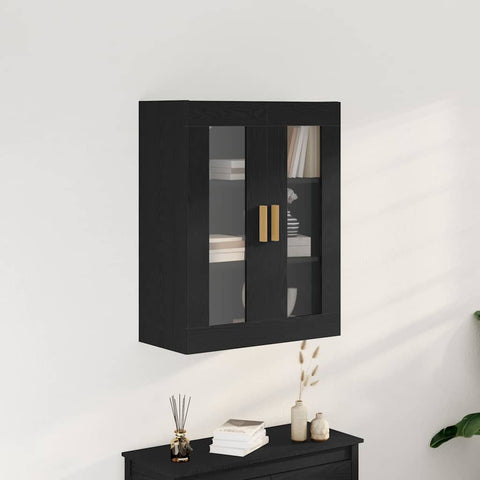 vidaXL Wall Cabinet Black oak 69.5 x 34 x 90 cm