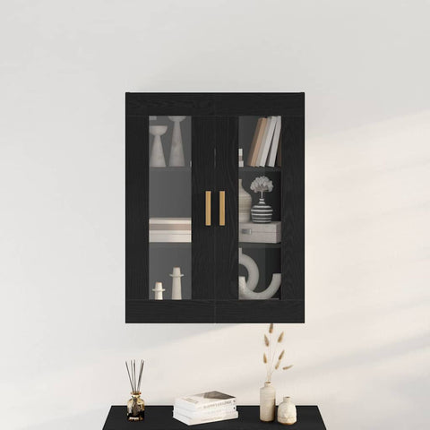 vidaXL Wall Cabinet Black oak 69.5 x 34 x 90 cm