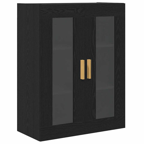 vidaXL Wall Cabinet Black oak 69.5 x 34 x 90 cm