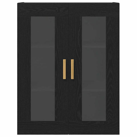 vidaXL Wall Cabinet Black oak 69.5 x 34 x 90 cm