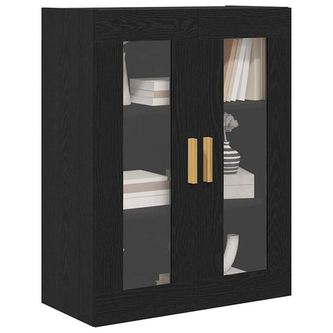 vidaXL Wall Cabinet Black oak 69.5 x 34 x 90 cm