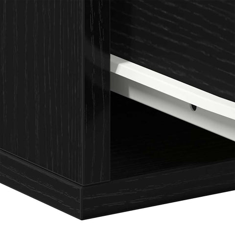 vidaXL Wall-mounted Bedside Cabinet Black oak 35 x 35 x 20 cm