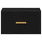 vidaXL Wall-mounted Bedside Cabinet Black oak 35 x 35 x 20 cm