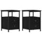 vidaXL Bedside Cabinets 2 pcs Black Oak 34x35.5x50 cm Engineered Wood